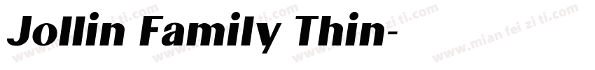 Jollin Family Thin字体转换